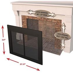 Pleasant Hearth AT-1001 1111 Fireplace Screen, Black