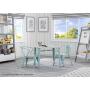 Delta Children Bistro 2-Piece Chair Set, Eggshell Aqua with Driftwood