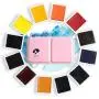Paul Rubens Artist Watercolor Paint Solid Cakes Lightweight Travel Pocket Set Watercolor Painting with Metal Box Case (12 Colors)