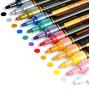 Acrylic Paint Markers Set - Permanent Paint Pens for Plastic, Glass, Rocks, Ceramic, Wood, Cloth, Rubber, DIY Craft. Water Based Acrylic Paint Markers Set of 12 Colors