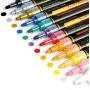 Acrylic Paint Markers Set - Permanent Paint Pens for Plastic, Glass, Rocks, Ceramic, Wood, Cloth, Rubber, DIY Craft. Water Based Acrylic Paint Markers Set of 12 Colors