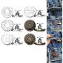 Pants Extender Button, Celendi 6 Style Jeans Waistband Extend or Reduce Button No Sew Metal Collar Button Pregnancy Pant Extenders Elastic Spring Buttons for Jeans, Collars, Cuffs - US Shipping
