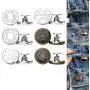 Pants Extender Button, Celendi 6 Style Jeans Waistband Extend or Reduce Button No Sew Metal Collar Button Pregnancy Pant Extenders Elastic Spring Buttons for Jeans, Collars, Cuffs - US Shipping