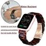 V-MORO Resin Strap Compatible with Apple Watch Band 38mm 40mm Series SE/6/5/4/3/2/1 Women Men with Stainless Steel Buckle, Apple Watch Replacement Wristband Strap(Tortoise-tone, 38mm/40mm)