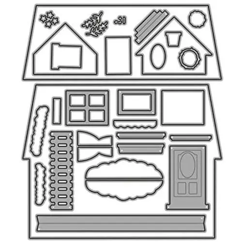 KANXINER Die Cuts Scrapbooking Supplies Kit, Scrapbooking Embossing Die Cutting Machine- House, Metal Dies for Paper Crafting & Card Making DIY, 5.55 x 6.49 in KANXINER Die Cuts Scrapbooking Supplies Kit, Scrapbooking Embossing Die Cutting Machine- House, Metal Dies for Paper Crafting & Card Making DIY, 5.55 x 6.49 in