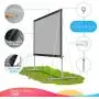 Rear Projector Screen with Stand, Upgraded 3 Layers Rear Projection Screen 100 in 4K 16:9 HD, Outdoor/Indoor Portable Movie Screen for Home Theater Office Presentation Backyard Movie