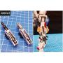 Expansion Unit Armed Gun Detail for 1/100 Scale Gundam Model Kit MG RX 78-2 Metal Barrel x 1 + Plastic Saber x 1