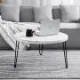 WELLAND Round Coffee Table, 30-inch Wood End Table, Modern Coffee Table with Metal Legs, Washed White, Rustic Accent Coffee Table with Special Pattern Design for Living Room, Bedroom, Home, Office