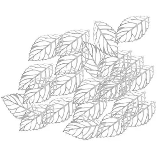 Baosity 30 Pieces Hollowed Leaf Shape Bail Charms for Earring Drops DIY Crafts Accessory Jewelry Making Findings Crafts Ornaments Metal - Silver Baosity 30 Pieces Hollowed Leaf Shape Bail Charms for Earring Drops DIY Crafts Accessory Jewelry Making Findings Crafts Ornaments Metal - Silver