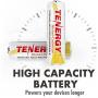 Tenergy AA Rechargeable Battery NiCd 1000mAh 1.2V Battery Pack for Solar Lights, Garden Lights, 12-Pack