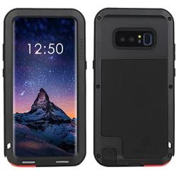 Samsung Galaxy Note 8 case,Feitenn Extreme Armor Alloy Aluminum Metal Bumper Soft Rubber Military Heavy Duty Shockproof Hard Case for Samsung Galaxy Galaxy Note 8 (Black)