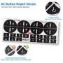 TraderPlus 3 Pack Replacement AC Dash Button Sticker Repair Kit Fit