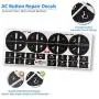 TraderPlus 3 Pack Replacement AC Dash Button Sticker Repair Kit Fit TraderPlus 3 Pack Replacement AC Dash Button Sticker Repair Kit Fit