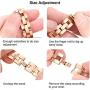fastgo Compatible for Fitbit Charge 4 Charge 3 and Charge 3 SE Bands,Premium Stainless Steel Replacement Wristbands Classy Sport Bracelet Band for Women and Girls (Rose Gold)