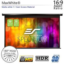 Elite Screens Spectrum, 100-inch Diag 16:9, Electric Motorized 4K/8K Ready Drop Down Projector Screen, ELECTRIC100H