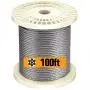 TOYELIU T316-Stainless Steel 1/8 Aircraft Wire Rope for Cable Deck Railing Kit,Non-Magnetic Marine Grade(100ft) TOYELIU T316-Stainless Steel 1/8 Aircraft Wire Rope for Cable Deck Railing Kit,Non-Magnetic Marine Grade(100ft)
