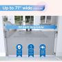 Perma Indoor/Outdoor Retractable Baby Gate 41'' Tall, Extends to 71'' Wide, Gray