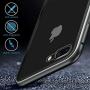 iPhone 8 Plus Case,iPhone 7 Plus Case, ZHIKE Magnetic Adsorption Case Metal Frame Tempered Glass Back with Built-in Magnet Cover for Apple iPhone 7Plus/8 Plus (Black, iPhone 7 Plus/8 Plus)