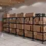 Foldable Shelving Unit Storage Rack on Wheels Large Capacity, Heavy Duty Steel 4-Shelf Organizer with Hooks, Black Foldable Shelving Unit Storage Rack on Wheels Large Capacity, Heavy Duty Steel 4-Shelf Organizer with Hooks, Black