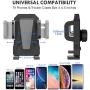 Air Vent Phone Holder for Car,Miracase Handsfree Universal Car Phone Mount Cradle with Adjustable Clip Compatible with iPhone XR/XS Max/XS/X/8/8 P/7/7 P,Galaxy S10/S10 +/S9/Note 9 and More(Gray)