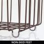 mDesign Metal Bathroom Storage Organizer Basket Bin - Modern Wire Grid Design - for Organization in Cabinets, Shelves, Closets, Vanity Countertops, Bedrooms, Under Sinks - Small Wide - Bronze