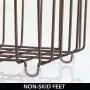 mDesign Metal Bathroom Storage Organizer Basket Bin - Modern Wire Grid Design - for Organization in Cabinets, Shelves, Closets, Vanity Countertops, Bedrooms, Under Sinks - Small Wide - Bronze