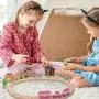 On Track USA Wooden Train Set Motorized Princess Fairy Town Train Set for Girls 40 Piece Wooden Train Set Battery Operated Singing Tracks and Accessories Compatible with Thomas, Brio, Melissa and Doug