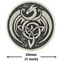 Bezelry 8 Pieces Celtic Dragon Metal Shank Buttons. 25mm (1 inch) (Antique Silver)