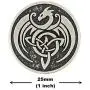 Bezelry 8 Pieces Celtic Dragon Metal Shank Buttons. 25mm (1 inch) (Antique Silver)