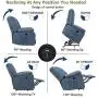 oneinmil Electric Power Lift Recliner Chair, Linen Recliners for Elderly, Home Sofa Chairs with Heat & Massage, Remote Control, 3 Positions, 2 Side Pockets and USB Ports, Blue Grey oneinmil Electric Power Lift Recliner Chair, Linen Recliners for Elderly, Home Sofa Chairs with Heat & Massage, Remote Control, 3 Positions, 2 Side Pockets and USB Ports, Blue Grey