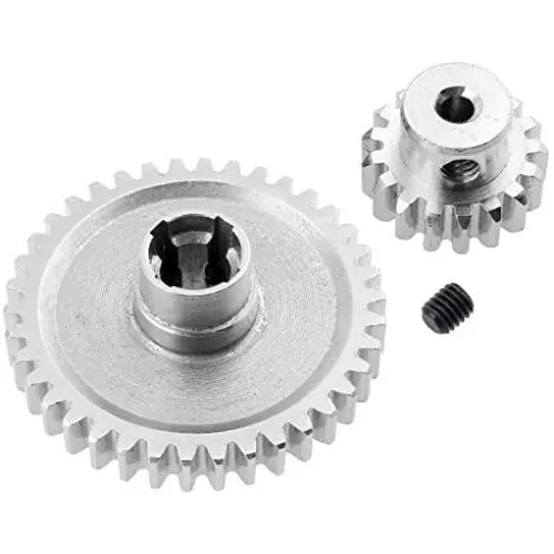 Hobbypark Metal Diff Main Gear 38T & Motor Pinion Gear 17T for RC 1/18 WLtoys A959 A949 A969 A979 Replacement of A949-24 RC Car Buggy Upgrade Parts Hobbypark Metal Diff Main Gear 38T & Motor Pinion Gear 17T for RC 1/18 WLtoys A959 A949 A969 A979 Replacement of A949-24 RC Car Buggy Upgrade Parts