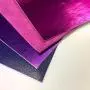 Purple Leather Skin Hide Sheets: 4 Purple Scrap Leather Pieces Leather Sheets for Craft 5x5 Inches / 12x12 Centimeters