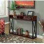 Convenience Concepts Tucson Deluxe 2 Tier Console Table, Cherry / Black