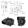 WINSINN 50mm Blower Fan 12V 5015 Hydraulic Bearing 50x15mm Turbine Turbo - High Speed (Pack of 4Pcs)