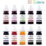 Ktdorns Soap Dye Soap Making Set - 10 Liquid Colors for Soap Coloring,Coal Black, Royal Blue,Chocolate Brown,Lemon Yellow,Fruit Green,Sunset Red,Sunset Yellow,Deep Pink,Super Red and Grape Violet.