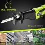 Reciprocating Saw - SnapFresh Cordless Reciprocating Saw Battery-powered, 20V 2.0Ah Cordless Saw, 1 Hour Fast Charger, Powerful Saw Reciprocating Lightweight for Wood & Metal Cutting