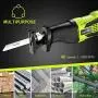 Reciprocating Saw - SnapFresh Cordless Reciprocating Saw Battery-powered, 20V 2.0Ah Cordless Saw, 1 Hour Fast Charger, Powerful Saw Reciprocating Lightweight for Wood & Metal Cutting