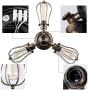 Vintage Ceiling Light Industrial Rotatable Semi-Flush Mount Ceiling Light Metal Lamp Fixtures Painted Finish; Moonkist (with 3 Light) (Bronze)