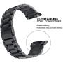 Gear S2 Bands V-Moro Solid Stainless Steel Metal Replacement Band with Adapters for Samsung Gear S2 Smart Watch (Metal Black)