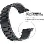 Gear S2 Bands V-Moro Solid Stainless Steel Metal Replacement Band with Adapters for Samsung Gear S2 Smart Watch (Metal Black)