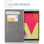 LG V20 case,Feitenn Premium Flip Leather PU Wallet View Window Smart Case Stand Kicstand Card Holder Magnetic Closure TPU Bumper Slim fit Cover case for LG V20 (Gray)