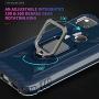 PULEN for Google Pixel 4A Case,with 1 Pack Screen Protector,Hybrid Armor Metal Ring Holder Magnetic Car Mount,Full Body Shockproof Sturdy Bumper Protective Cover - Blue