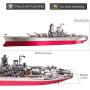 Piececool 3D Metal Model Kits-Yamato Battleship DIY 3D Metal Puzzle for Adults, Great Gifts Idea