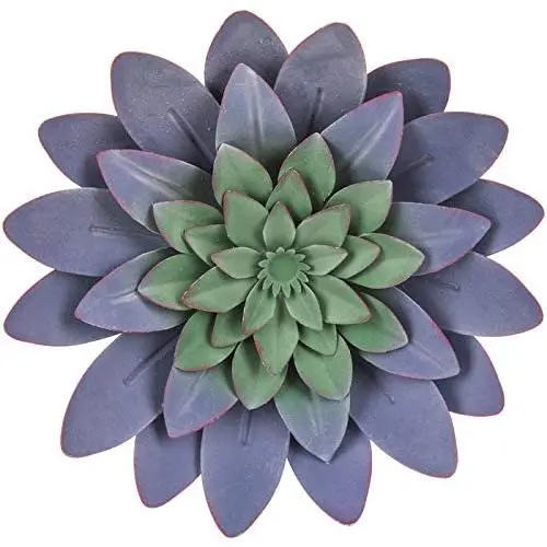 Everydecor Blue Succulent Metal Wall Decor Everydecor Blue Succulent Metal Wall Decor