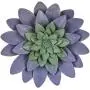 Everydecor Blue Succulent Metal Wall Decor Everydecor Blue Succulent Metal Wall Decor
