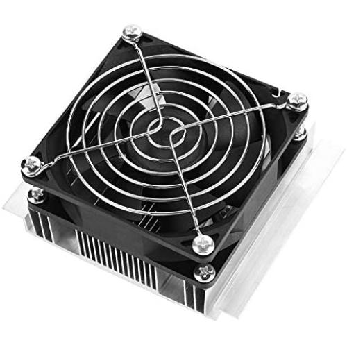 12V DIY Semiconductor Refrigeration Cooler Thermoelectric Peltier Cold Plate with Fan Cooling Device Conditioner Module