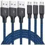 Micro USB Cable, 3Pack 10FT Android Charger Cable Long Nylon Braided Sync and Fast Charging Cord Compatible with Samsung Galaxy S7 S6 Edge, Kindle, Android Smartphones, Tablets and More Micro USB Cable, 3Pack 10FT Android Charger Cable Long Nylon Braided Sync and Fast Charging Cord Compatible with Samsung Galaxy S7 S6 Edge, Kindle, Android Smartphones, Tablets and More