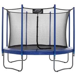 Upper Bounce Enclosed Trampoline with Safety Net System – Outdoor Trampoline - ASTM Certified Backyard Trampoline for Kids - Adults – Variant Color Spring Cover Padding