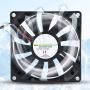 PC Cooling Fan,12V 0.3A 8cm Heat Sink Fan,Silent Vibration Reduction,Strong Heat Dissipation, Compatible with Various PC Case, Suitable for Computer case and Power Cooling