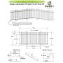 Zippity Outdoor Products ZP19026 Lightweight Portable Vinyl Picket Fence Kit w/Metal Base(42'' H x 92'' W), White